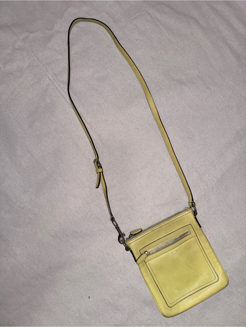 Coach Yellow Leather Crossbody Bag Y2K Indie Sleaze Purse